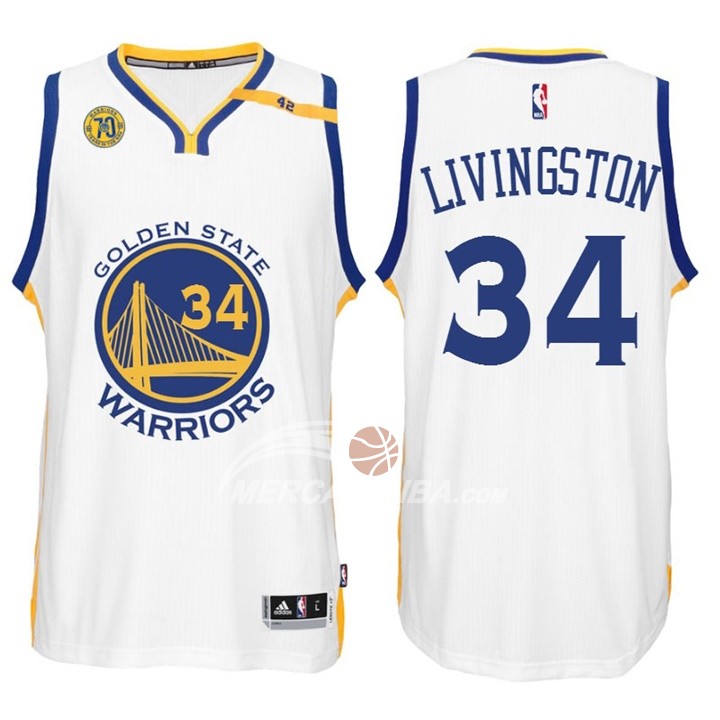 Maglia NBA Livingston Golden State Warriors Blanco